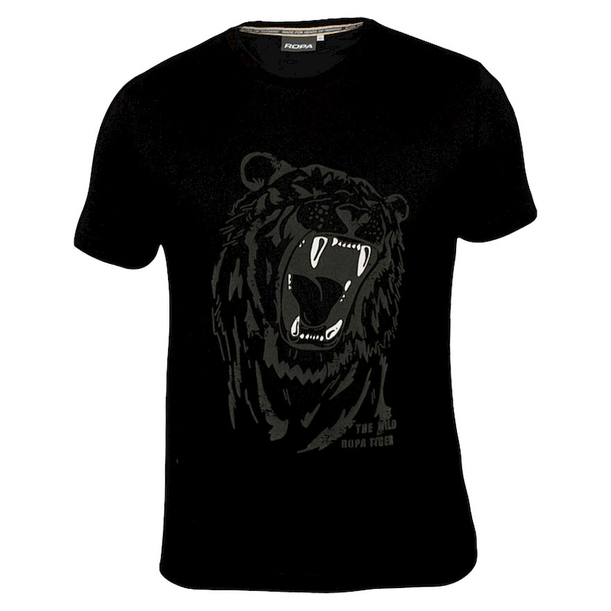 Men's work T-shirt "Wild Tiger", black